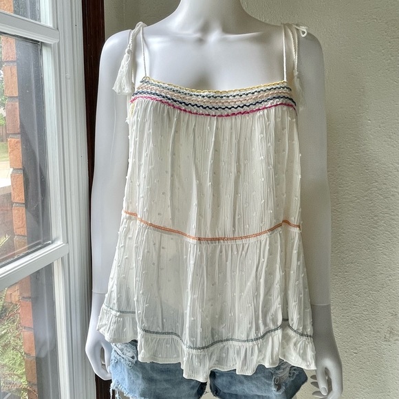 Altar’d State Swiss dot tie top - Picture 1 of 10